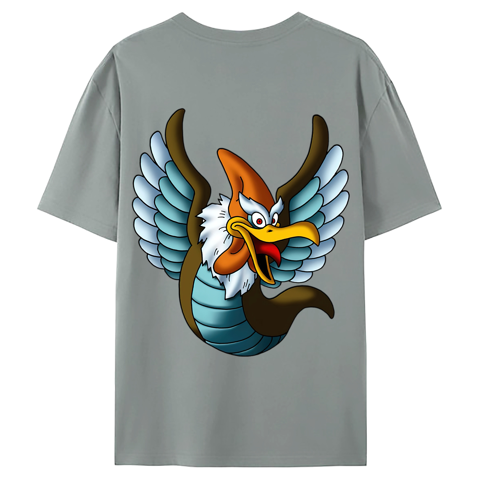 （画像用） ドラゴンクエスト Doragon Kuesuto Dragon Quest 綿100％ メンズ半袖Tシャツ（バックプリント） 通気性